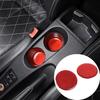 Red Carbon Fiber Car Water Cup Holder Anti-slip Mat Pad for Seat Leon 2008-2012