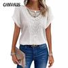 Summer Women's T-Shirt Lace Patchwork Short Sleeve Top
