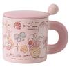 Butter Bear Ceramic Mug with Lid Office Couple Cup Birthday Gift Girl Cute Water Cup Household