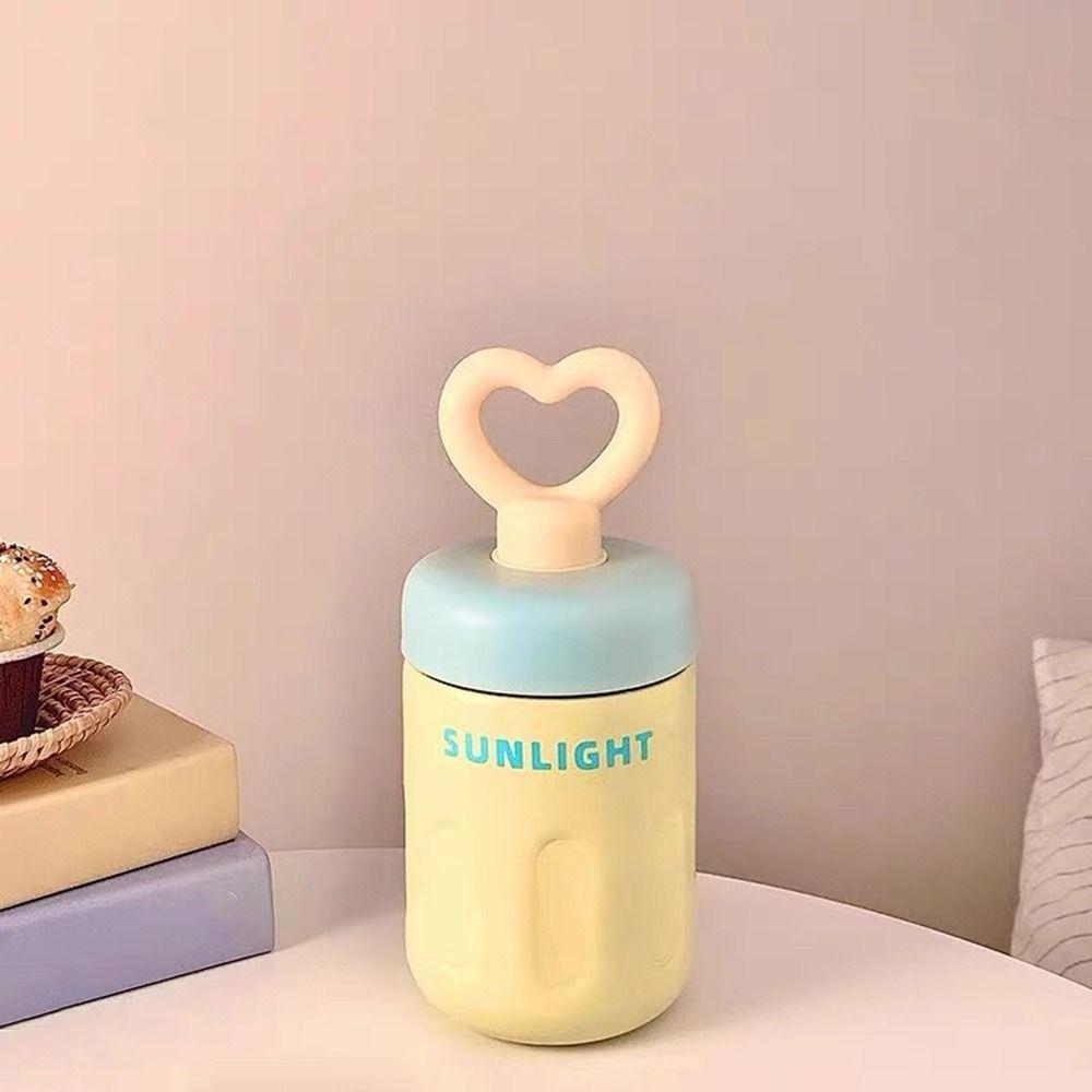 Keep Warm Keep Ice Love Handle Straw Cup Stainless Steel Coffee Mug Insulated Bottle Cup Student