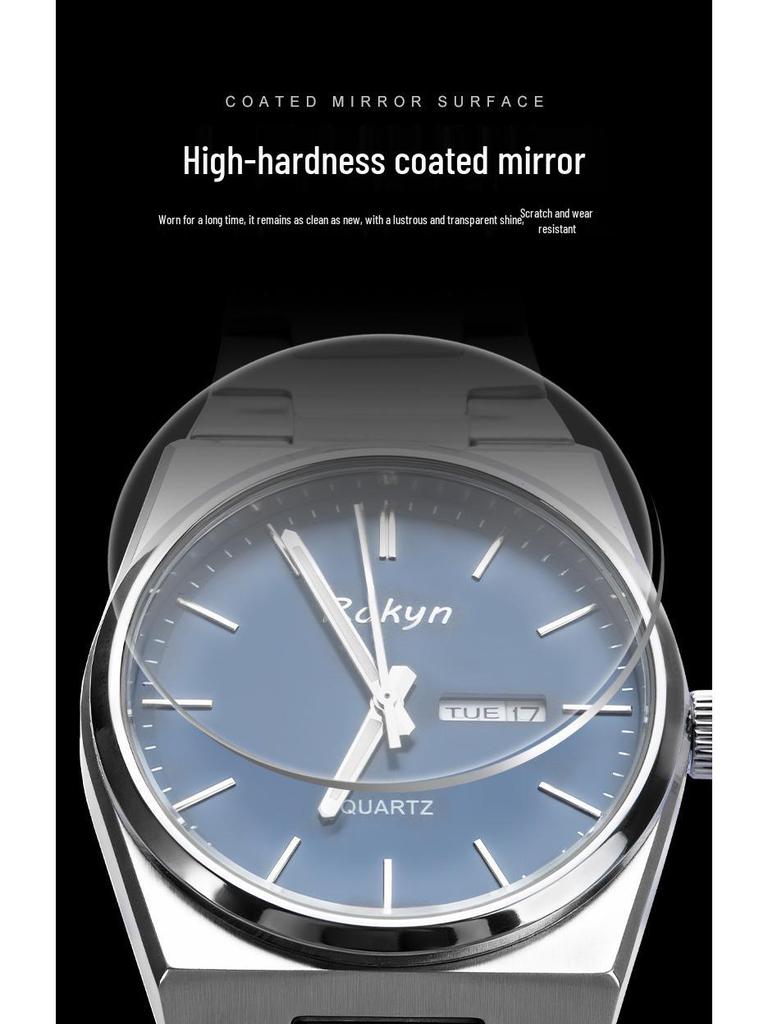 Men's Cross-Border Waterproof Quartz Watch - Slim, Stylish Business Design with Dual Calendar