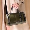 2025 Autumn and Winter New Korean Version Easy To Fit Retro Shoulder Crossbody Boston Pillow Bag Women's Handbag