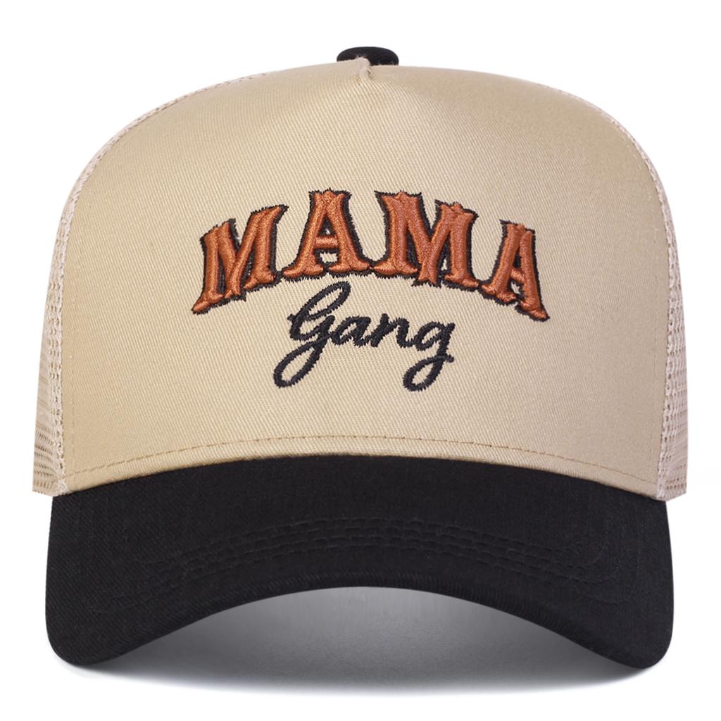 Men MAMA Letter Embroidered Baseball Cap Mesh Hat Outdoor Adjustable Sunscreen Leisure Hat Spring Autumn Travel Tourism Beach Vacation