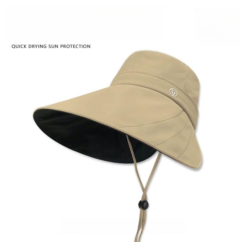 

1pc Wide Brim Bucket Hats for Women,Foldable 50+UPF Sun Protection Neck Guard Sun Hat with Horse Tail Hole for Hiking Outdoor One Size хаки