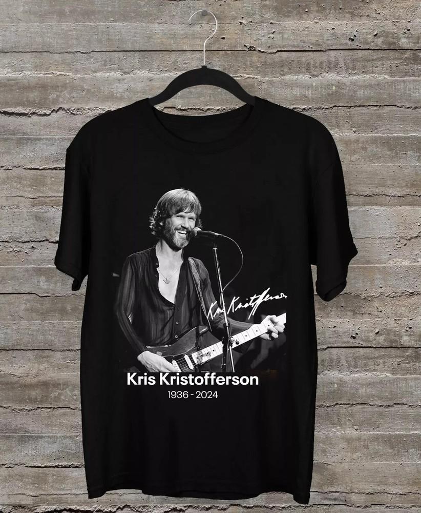NEW Kristofferson, Kris Kristofferson 1936-2024 Black All Size Shirt Unisex T-Shirt S