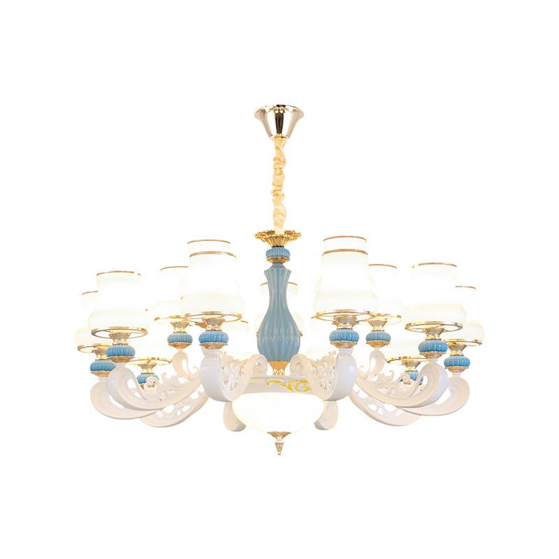 Modern European Ceramic Chandelier for Living Room, Restaurant, or Bedroom in Villa