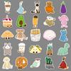 50 Hand-painted Graffiti Stickers Cartoon Cute Children's Gourmet Card Decorative Suitcase Stationery Stickers