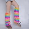 Furs Leg Warmer Winter Furry Long Boot Cuffs Fuzzy Shoes Cover Party Costume