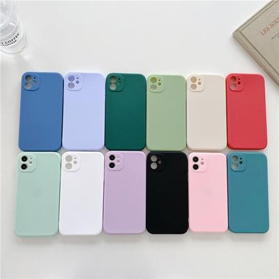 12 Farben Frosted Soft Silikon Schutzhülle für iPhone 11 12 13 Mini 14 Pro Max Xsmax 7 8 Plus Xr X Kein Muster Cover