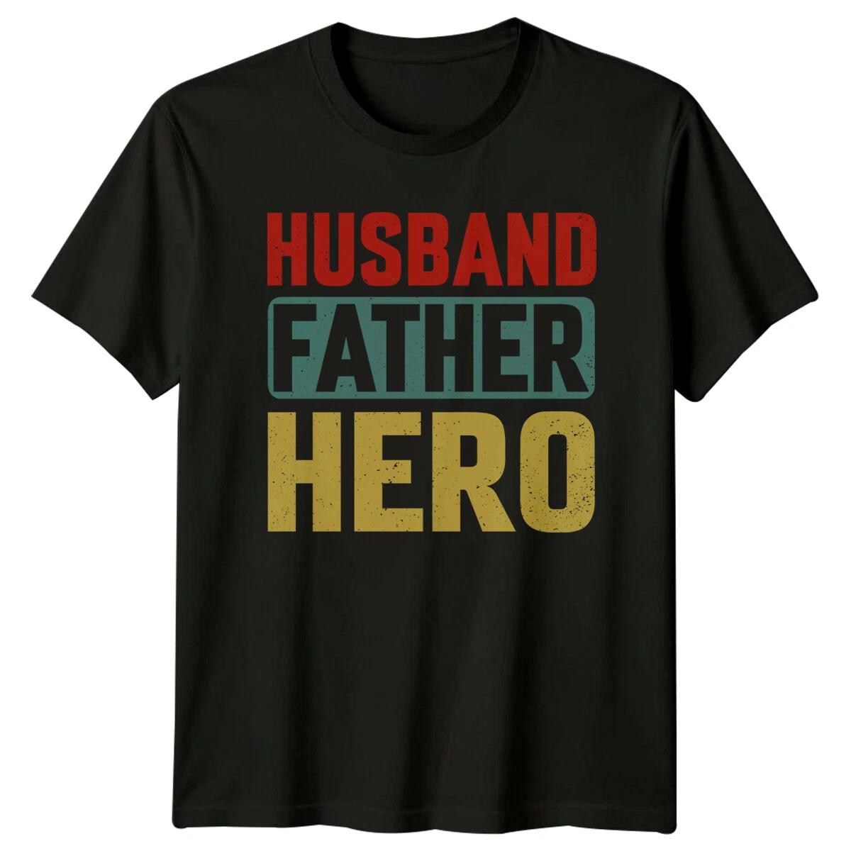 Husband Father Hero Fathers Day T-Shirt Mens Womens Family M