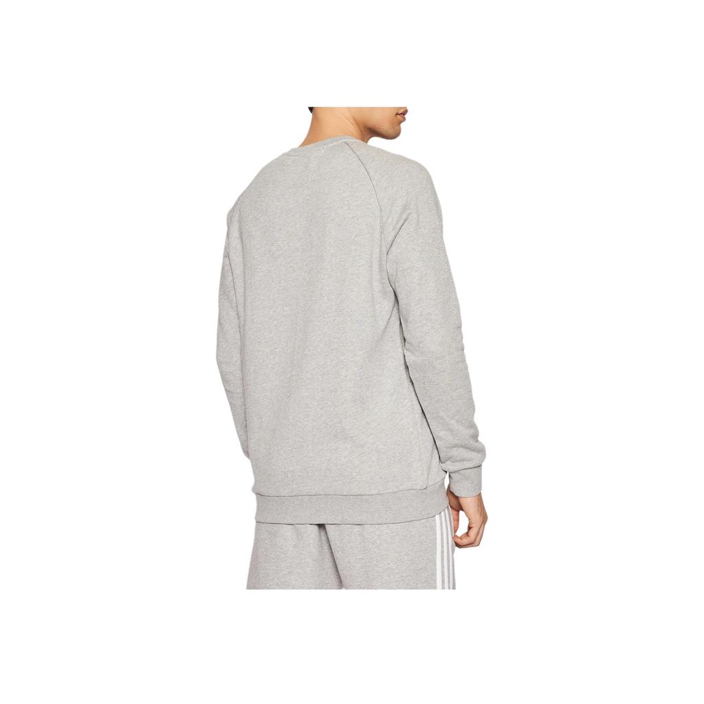 Adidas Front Brand Logo Print Crew Neck Sweatshirt Men Tops Gray H06650