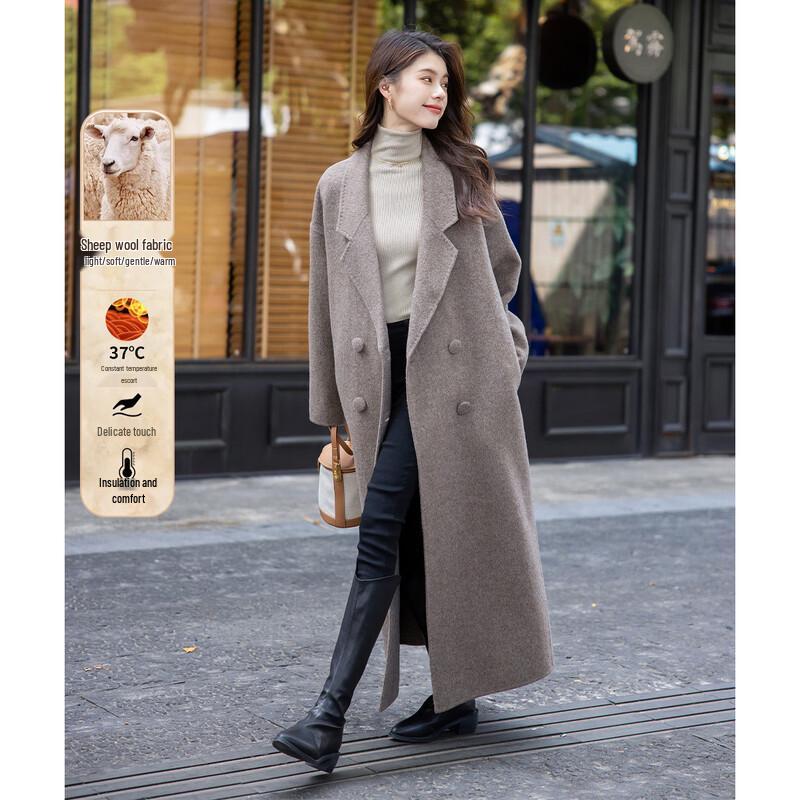 ITISF4 Autumn High-End Double-Faced Yak Wool Coat
