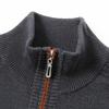 2025 Autumn Winter New Mens Sweater Zippers Turtleneck Long Sleeve Men Warm Pullovers Sports Sweater