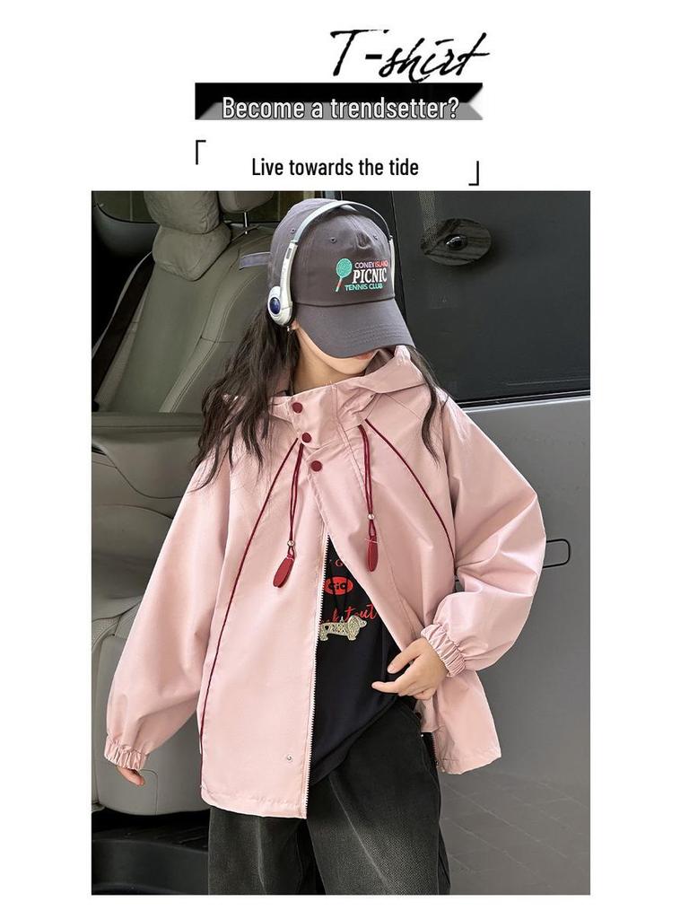 Modny dziewczęcy wiatrówka 2025 - Stylowa odzież wierzchnia jesienno-zimowa dla uczennic gimnazjum