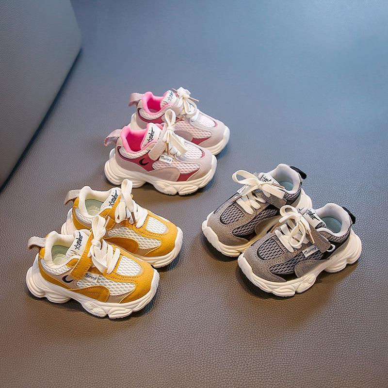 2025 new children's sports shoes boys autumn boys spring and autumn mesh breathable shoes girls dad shoes