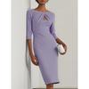 MGHR Women's Fashion Summer Spring 3/4 Sleeves Solid Color Print Casual Dresses