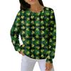 Women's Loose Comfortable Casual And Fashionable Round Neck Pattern Long Sleeved Sweatshirt