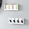 Piano Key Shaped Foldable Hook Adhesive 4 Hooks Clothes Hat Scarf Hanging Rack Household Wall Decorative Hook