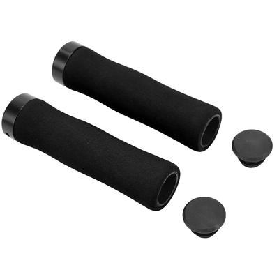 Mountain Rennrad Schwamm Lenkergriff DIY Zubehör mit Stopfen(schwarz)