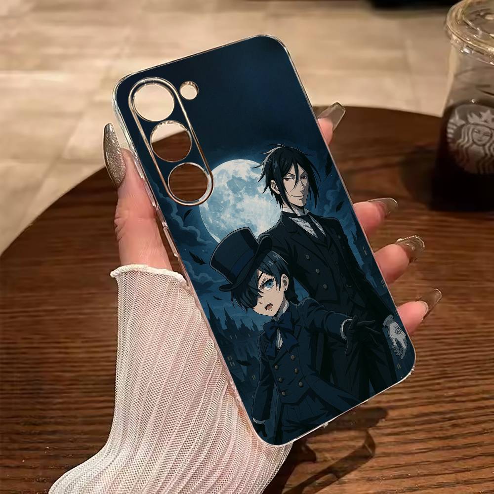 Classic anime-B--Black- Butler Phone Case For Samsung Galaxy A71,A70,A52,A51,A40,A30 Transparent Cover