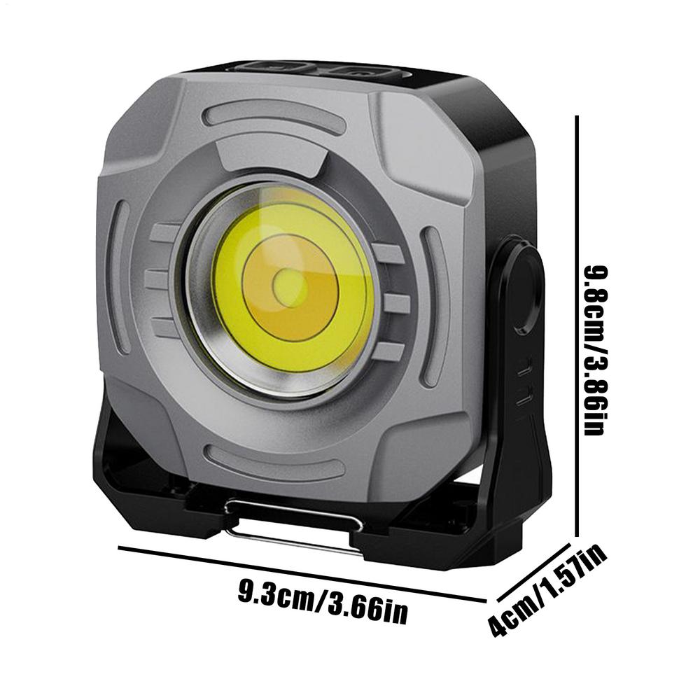 

Work Light Rechargeable 360 Degree Rotating Waterproof 2400LM Rechargeable Lights Outdoor Flashlight for Gym Construction grey-(no) battery style