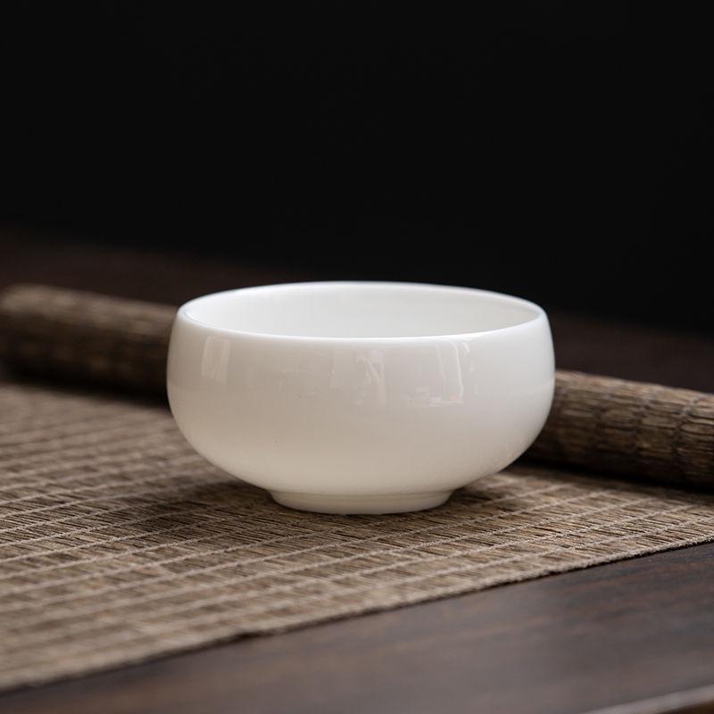 Handmade Mutton Fat White Porcelain Kung Fu Tea Cup - Ceramic Household Small Tasting Set