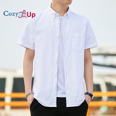 Cozy Up Oxford Spinning Short Sleeved Shirt Pocket Men's Shirt