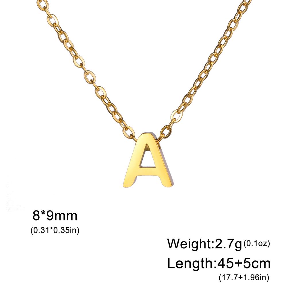 Cazador Stainless Steel A-Z Initial Letter Necklace for Women Alphabet Choker Chain Jewelry Birthday Gifts New Trend 2026