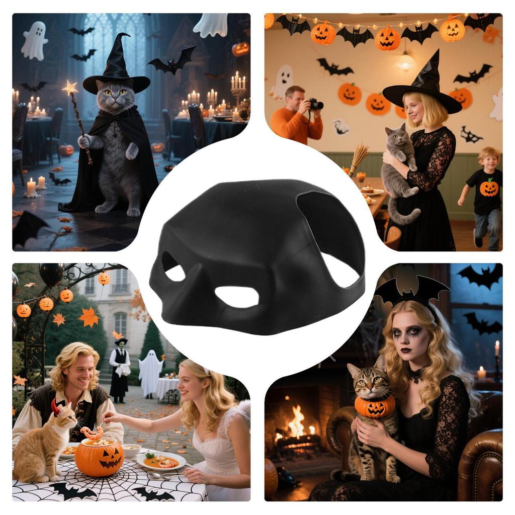 Cat Bat Cool Man Mask Bat Style Cat Cosplay Masque Halloween Cat Mask Creative Cat Mask Funny Cartoon Mask Pet Accessories