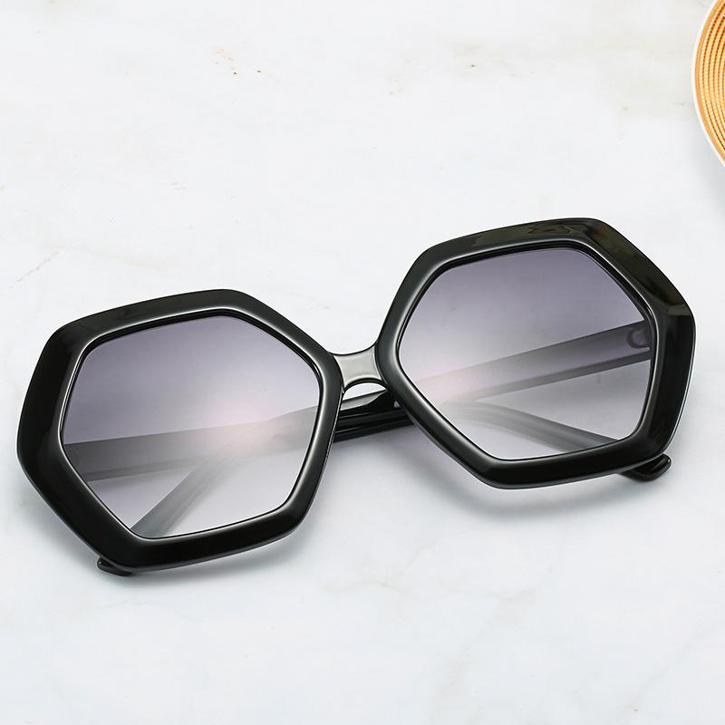 Sunglasses, Vintage Polygonal Glasses, Women'S Large Frame Sunglasses 9054