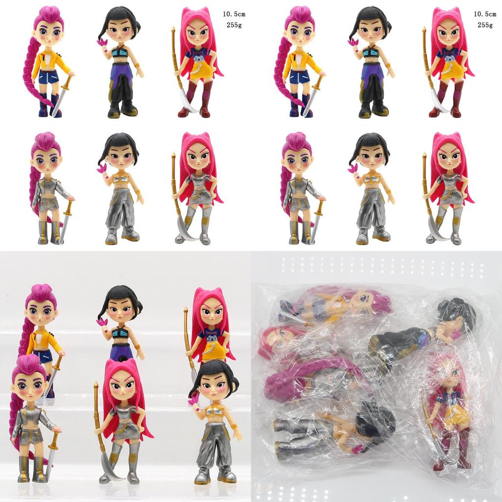 Kpop Demon Hunters Collectible Figure With Plastic Material For Display And Gift