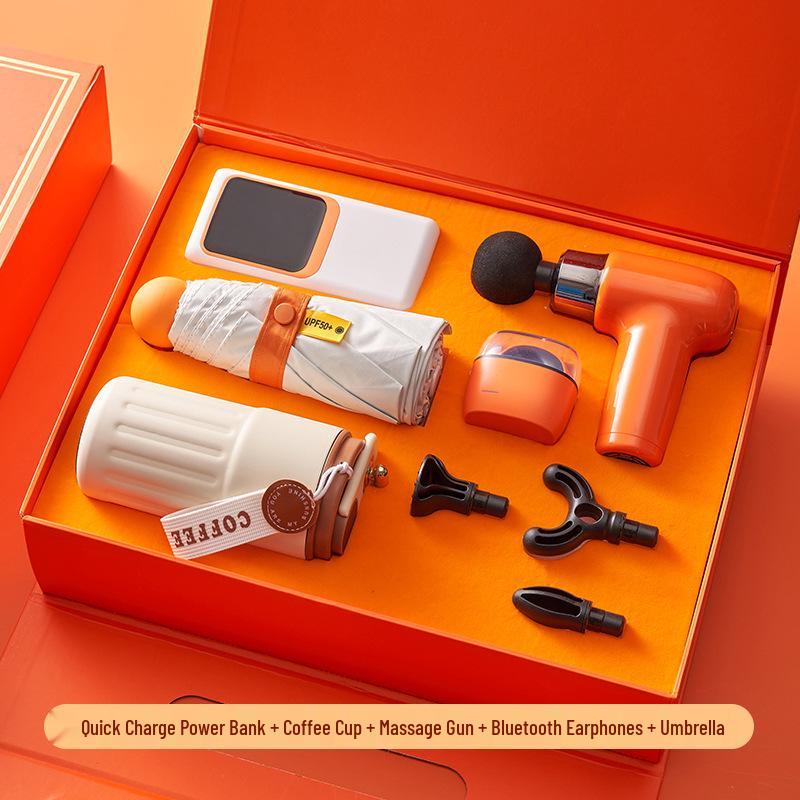 Exquisite Employee Gift Set: Coffee Cup & Massager