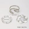 3 Pcs/Set Exaggerated Geometric Bangle Metal Women's Hand Bracelet Delicate Bracelet Set  Women