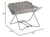 Captain Stag UG-91 Silver BBQ Grill, Shell Fire Pit, 400W Stainless Steel, with Two Tripods and Storage Bag
