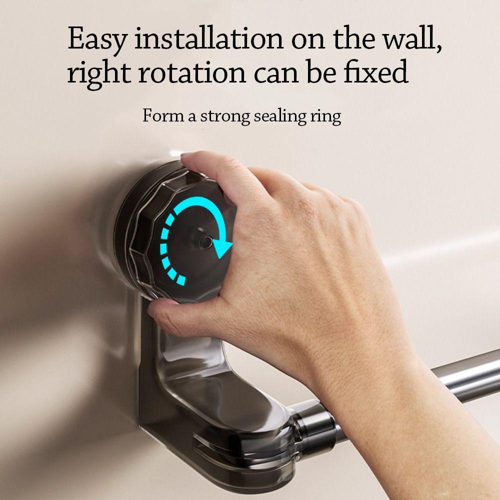 Durable Suction Cup Towel Rack Adjustable Retractable Towel Bars Multipurpose Wall Mounted Bathroom Storage Rod
