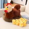 Chicken Mommy Farm Hen Plush with Henhouse Plushie with 10 Little Chicks Toys Gifts Surprise for Kids Birthday Party