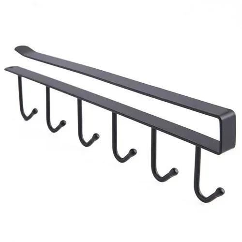 Утюг 6 крючков полка для хранения шкаф металлический шкаф под полками вешалка для кружки и чашки органайзер для ванной комнаты и кухни подвесной держатель для стойки чёрный 1339₽