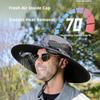 Outdoor Summer Sun Hat With 2 Solar Fan Large Wide Brim Sun Protection Hat For Outdoor Fishing Hiking Camping Travel Cooling Cap