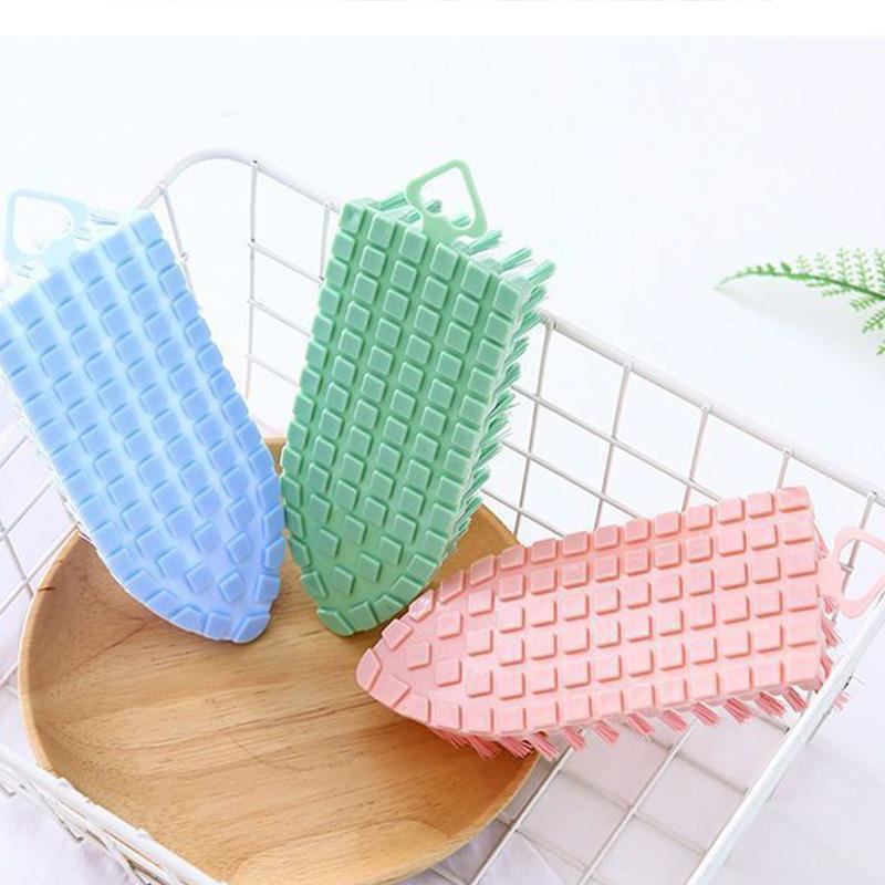 Multi Functional Laundry Brush, Shoe Cleaning Brush Flexible Wall Corner Brush with Soft Bristled Brush Faucet Tile Brush