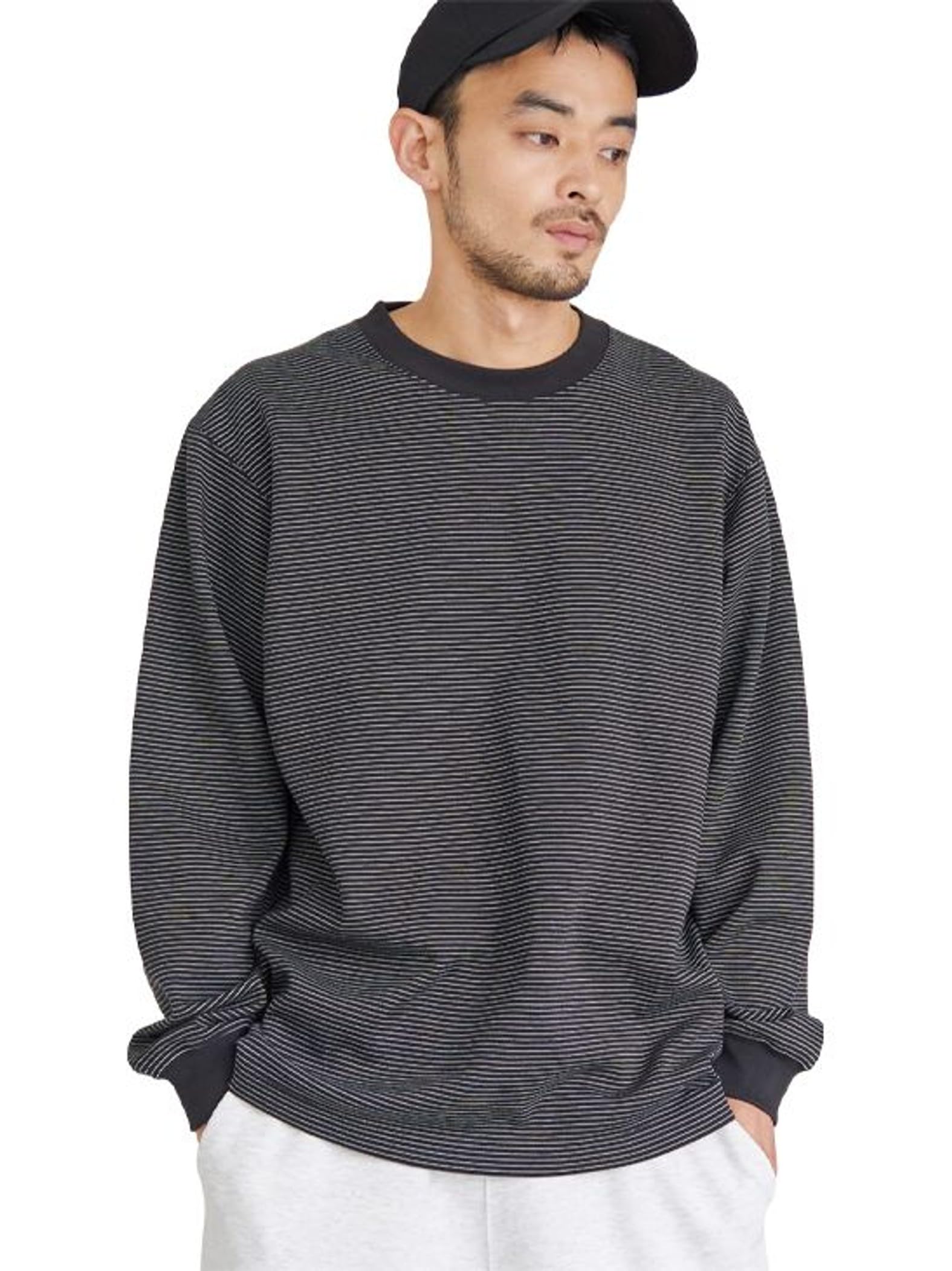 

Cohen Clean Plus Border Long Sleeve Stain Resistant UV 75201000003 0970 L T-Shirt [Antibacterial, Deodorizing, (Food Stains), Protection] BLACK(09) чёрный