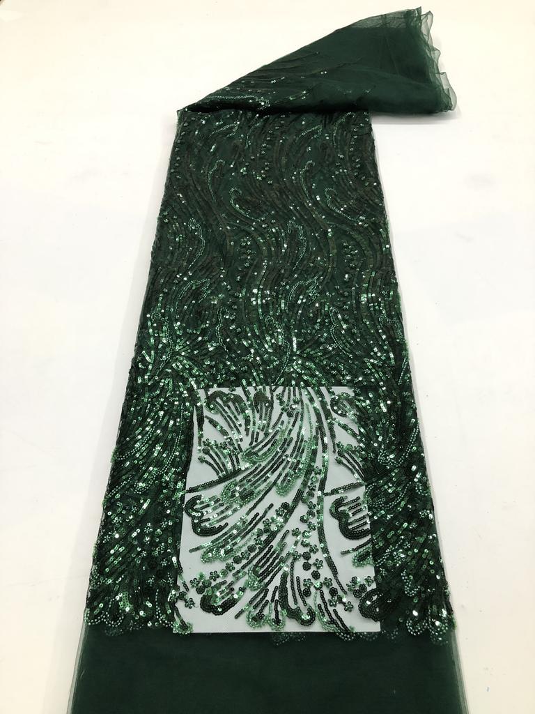 African Lace Fabric Sequins Embroidery Nigerian Bridal 2025 High Quality French Tulle Lace Fabric For Wedding Dress Women Sewing