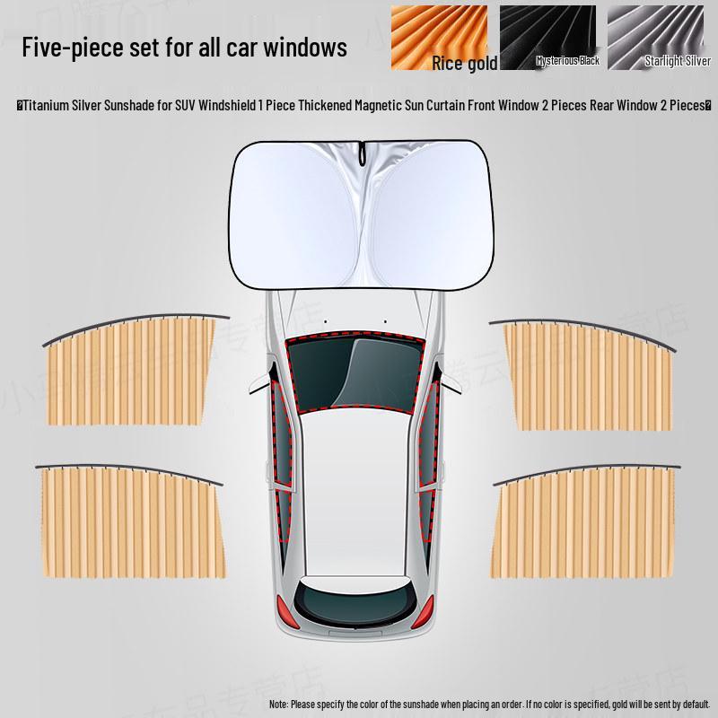 Automatic Retractable Car Sunshade Curtain for Baby Privacy - Blackout Front Windshield/Sedan Window Cover
