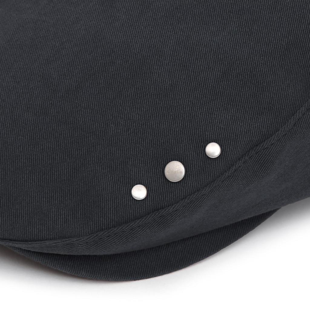 Vintage Classic Stud Detail Standard Size Unisex Painter Beret Hunting Retro Cap Korean Hat [UNDERCONTROL] 4-Season Women's (Stud Navy)