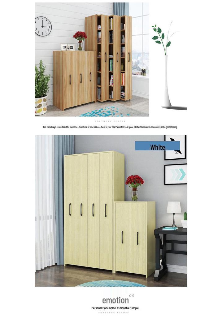 Mobile Dustproof Bookshelf: Sliding, Wheel-Equipped, Drawer-Type Storage Cabinet