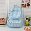 Schoolbag new high-value sweet student schoolbag polka dot lace casual backpack large capacity lightweight backpack