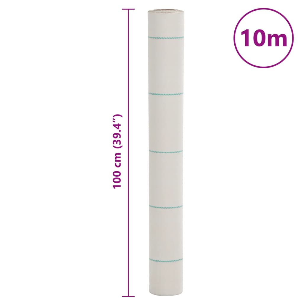Vidaxl Agrowłóknina Antychwastowa, Biała, 1X10 M, Pp