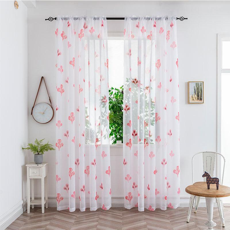 2026 Curtains, Gauze Curtains, Bedroom Translucent Decorative Curtains, Pole Piercing Sheer Curtain