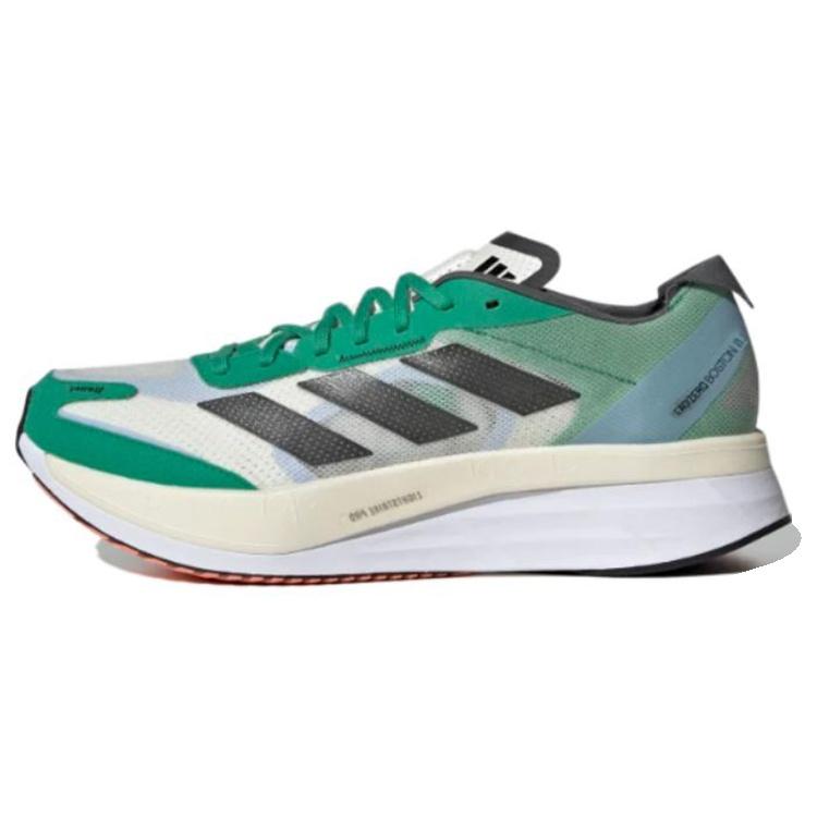 adidas Adizero Boston 11 White Tint Black Court Green Men s HQ3694 EU 40⅔