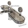 Bathroom Storage Rack with Suction Cup Strong Load-bearing Self-draining Shampoo Sponge Holder Multi-Function Organizer