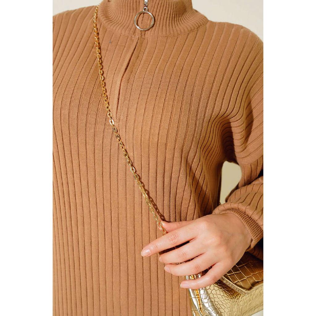 15900 Length Hijab Knitwear Dress - Black